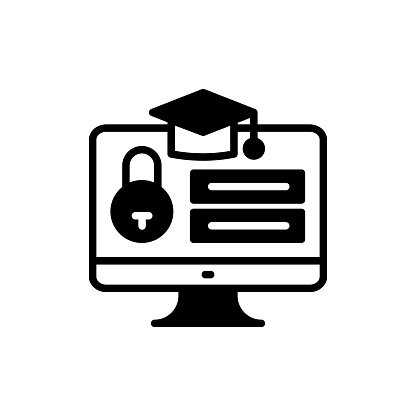 online registration icon in vector. logotype